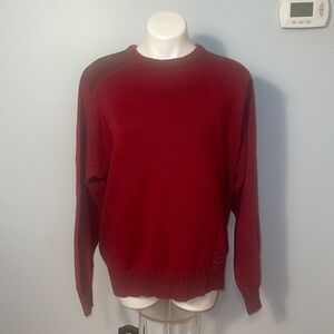 Timberland mens large maroon long sleeve 100% cotton sweater